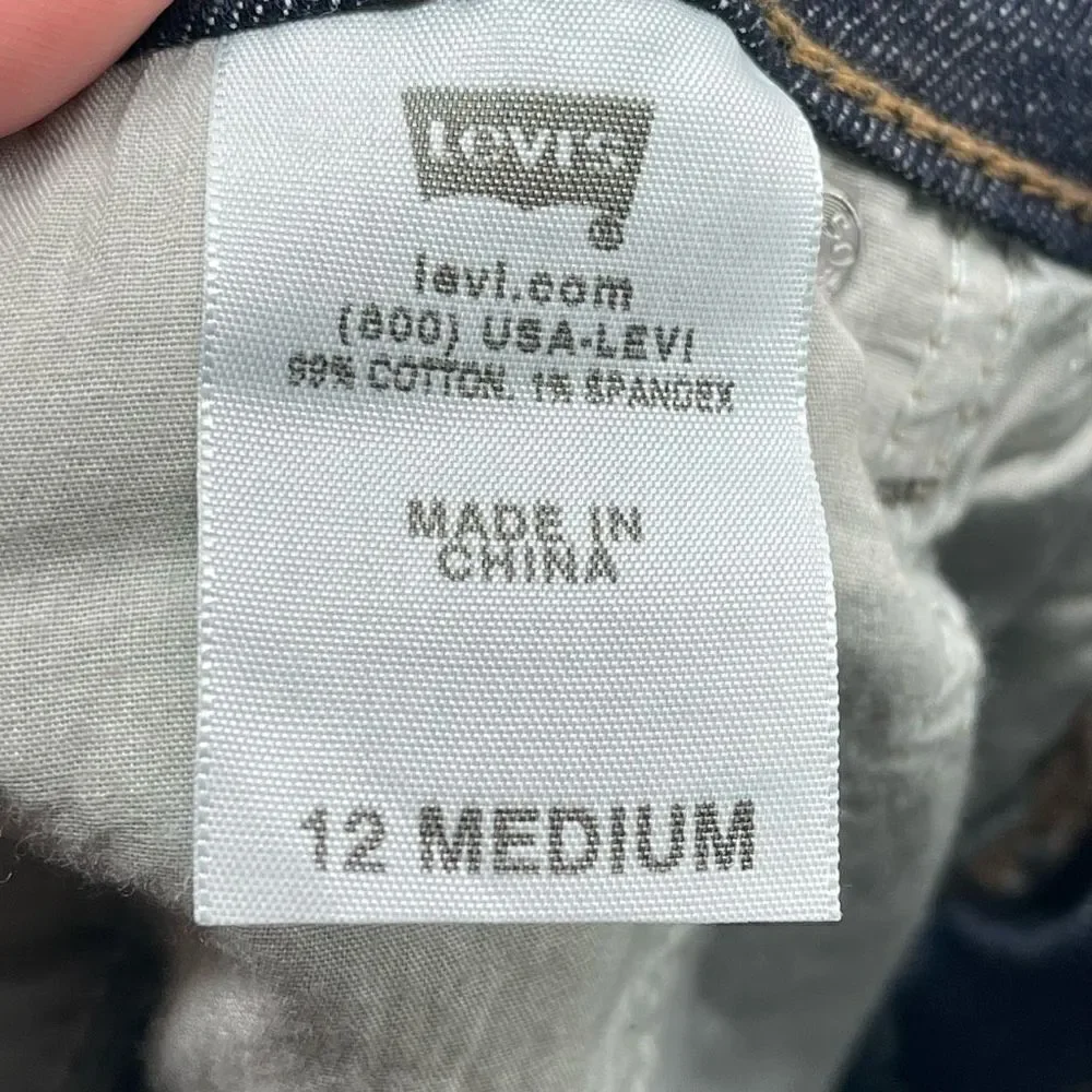 Levi's Womens Bootcut 512 Jeans Perfectly Slimming Denim Stretch Blue 12 Medium